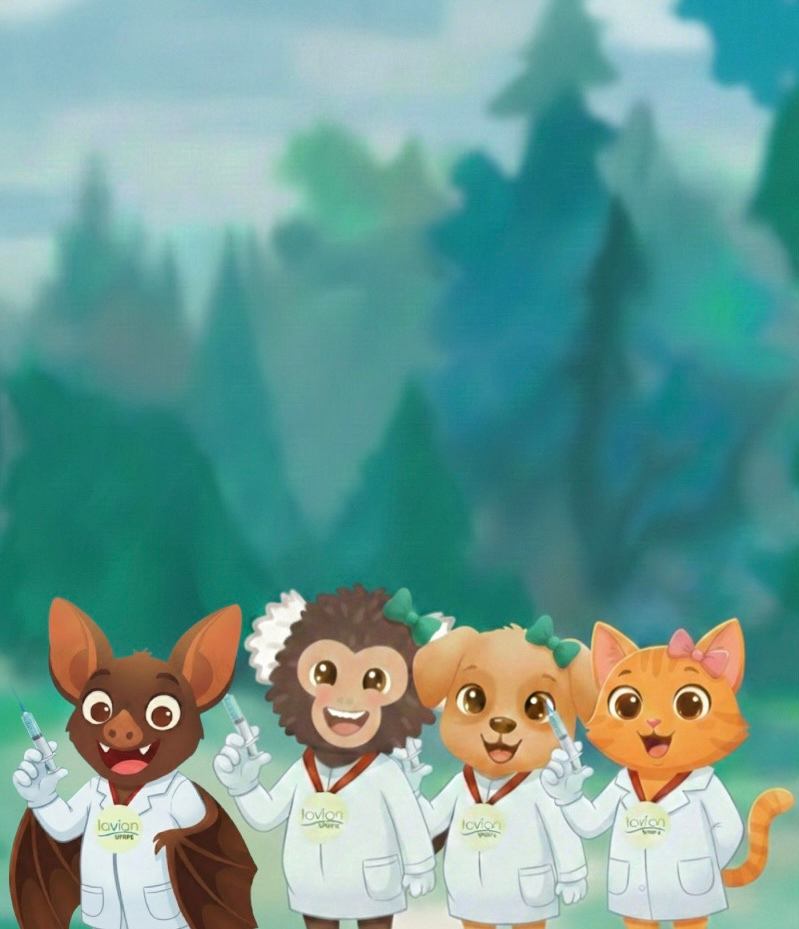 Mascotes Lavian UFRPE Vacinadores